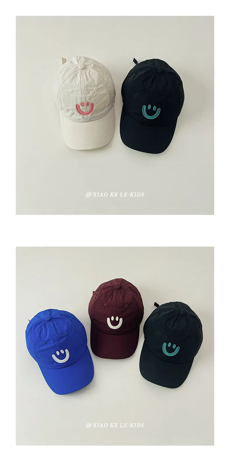 Blue Smile Face Cap for Girls Summer Sunshade — feature 6