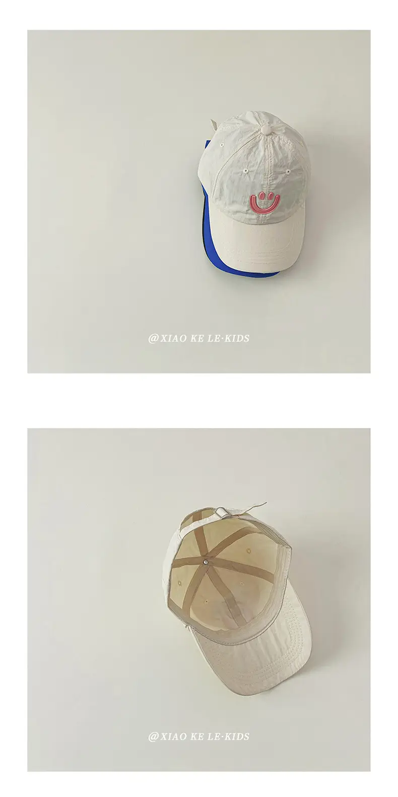 Blue Smile Face Cap for Girls Summer Sunshade — feature 7