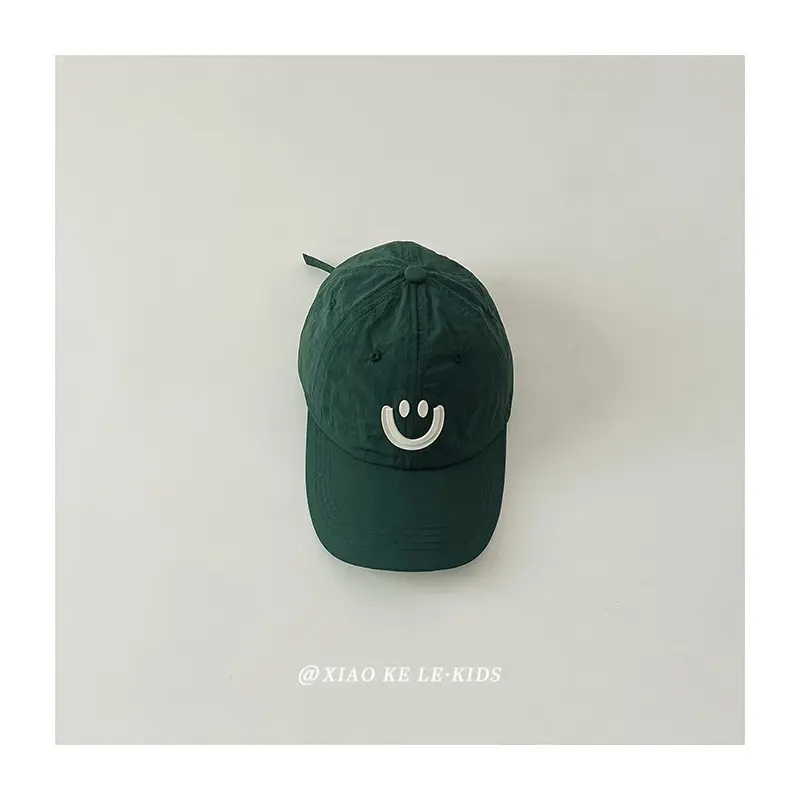 Blue Smile Face Cap for Girls Summer Sunshade