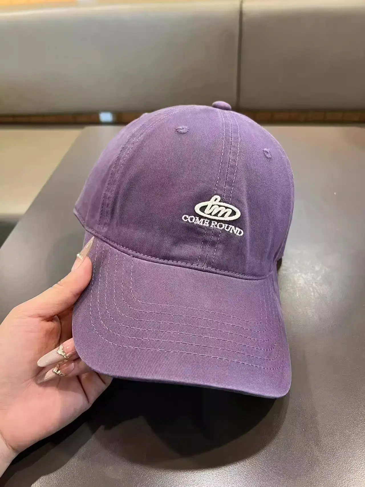 Black Embroidered Baseball Cap for Women Men Washable Cotton — feature 4