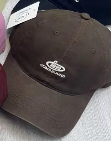 Black Embroidered Baseball Cap for Women Men Washable Cotton - Image 5