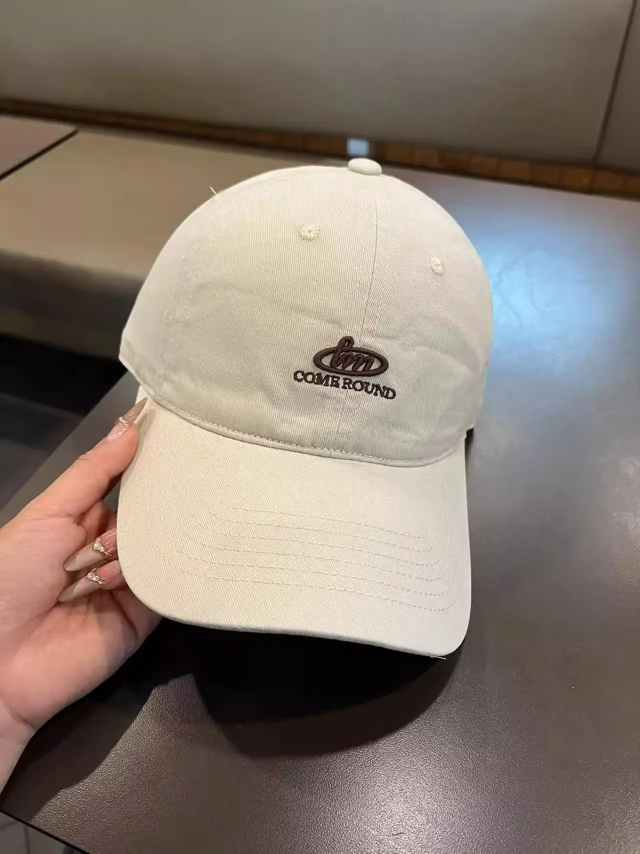 Black Embroidered Baseball Cap for Women Men Washable Cotton - Image 9
