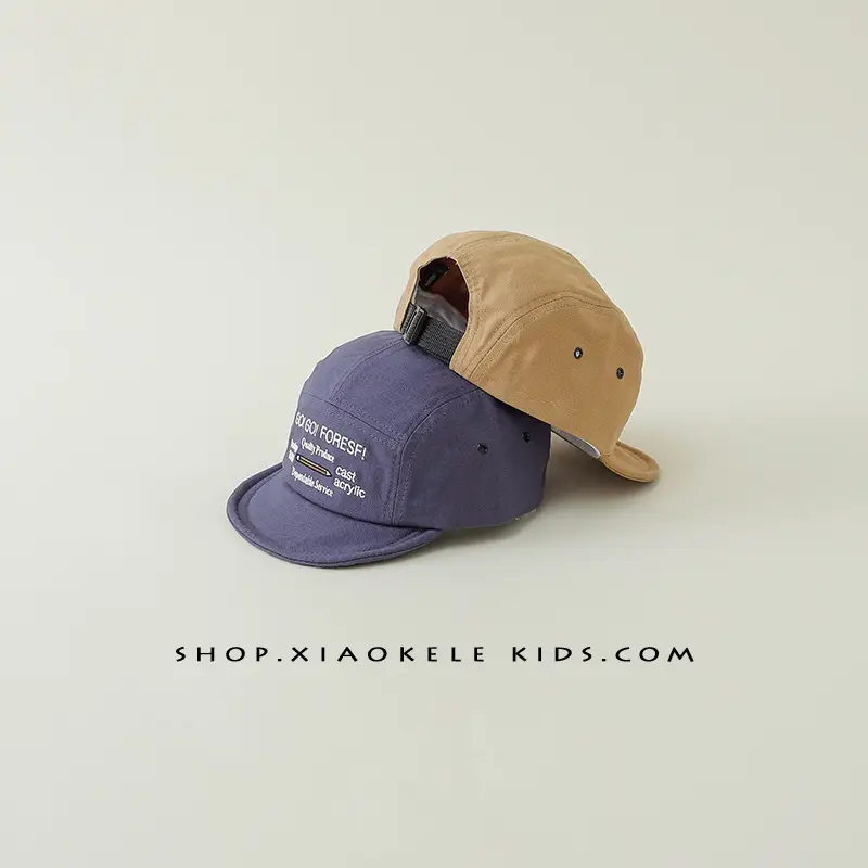 White Western-style Kids Hat with Embroidered Letter