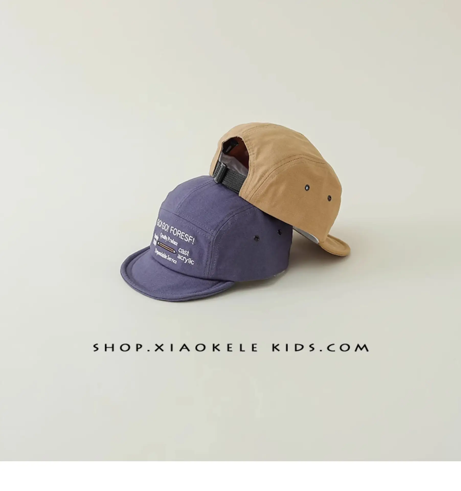 White Western-style Kids Hat with Embroidered Letter — feature 10