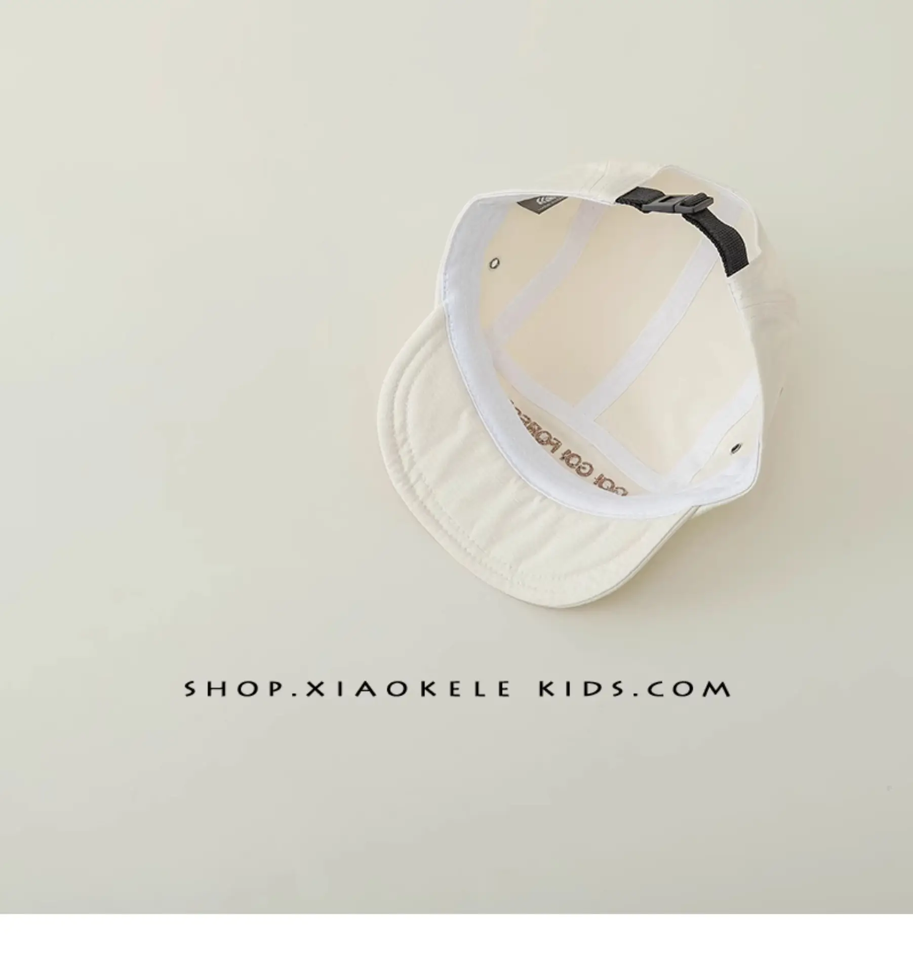 White Western-style Kids Hat with Embroidered Letter — feature 11