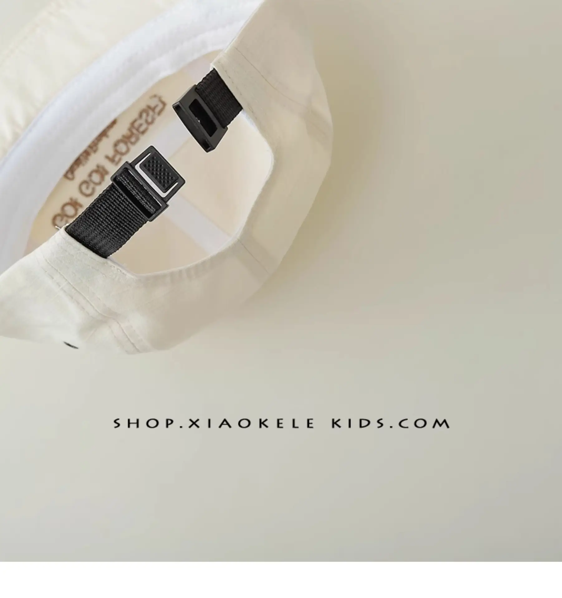 White Western-style Kids Hat with Embroidered Letter — feature 12