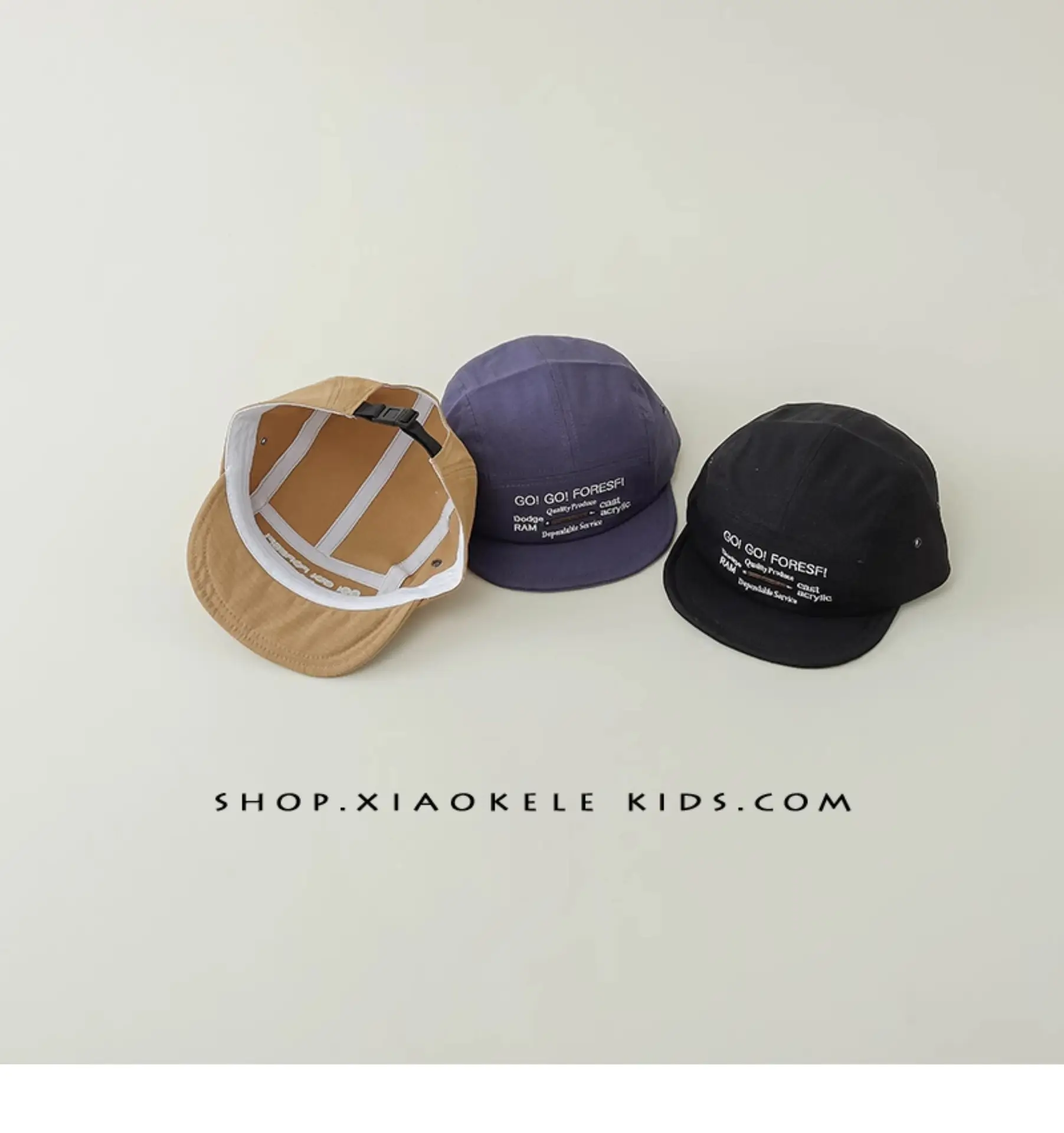 White Western-style Kids Hat with Embroidered Letter — feature 5