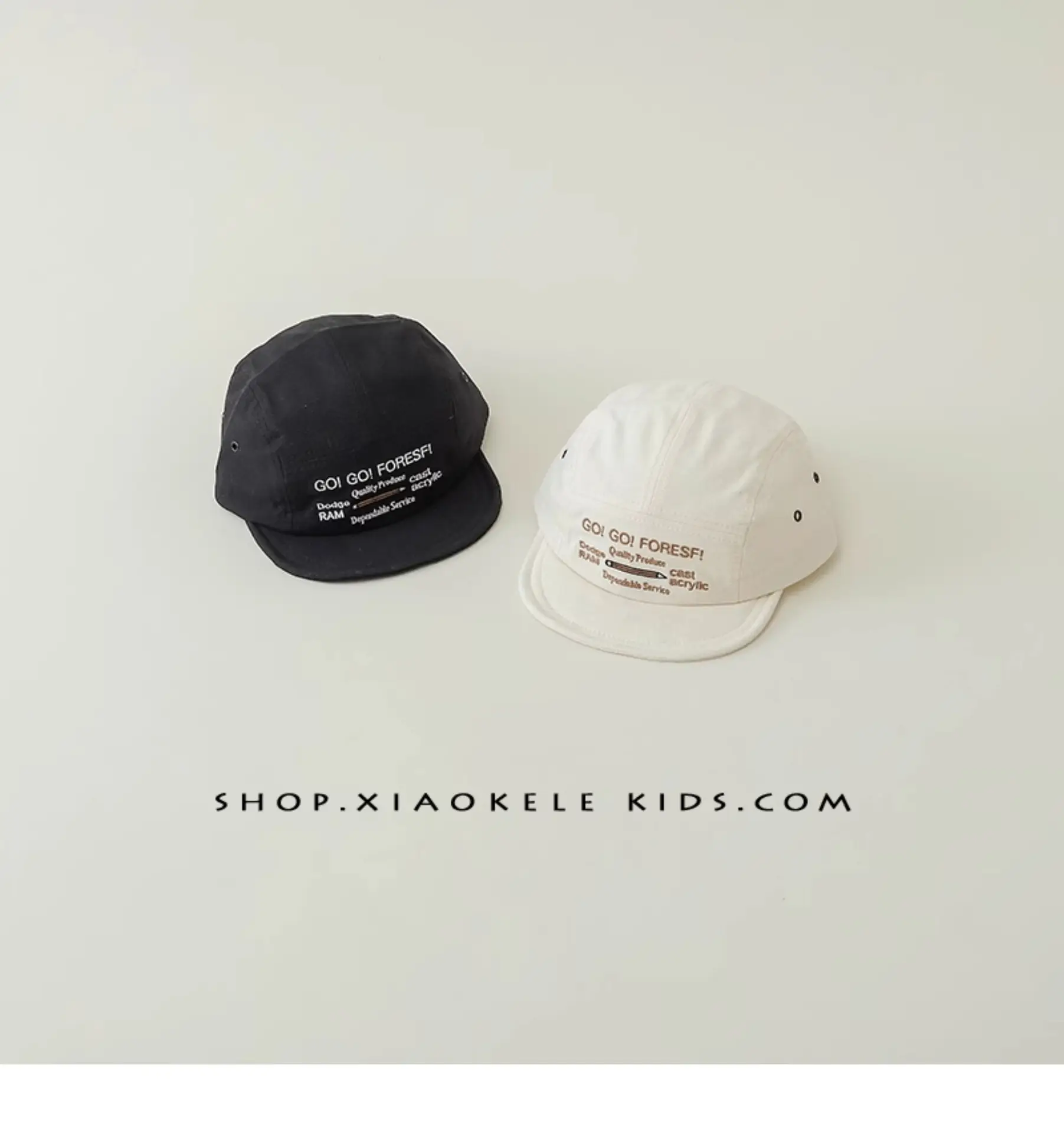 White Western-style Kids Hat with Embroidered Letter — feature 9