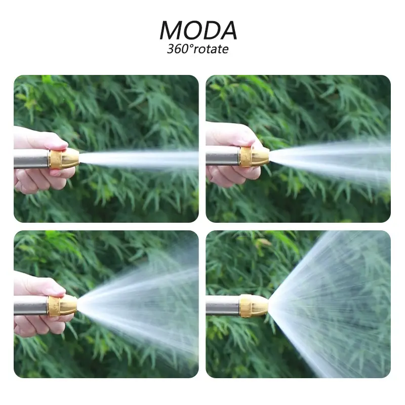 Household Flower Watering Artifact Telescopic Water Pipe Explosion-proof Antifreeze Hose Garden Vegetable Watering Flower Watering High Pressure Car Residence Dual-purpose Grey — feature 4