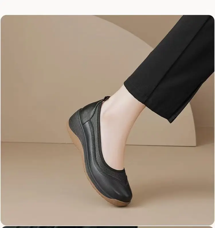 Explosions Soft Sole Comfortable Mother Rocking Women's Shoes 2025 Spring and Summer New Breathable Casual Shallow Mouth Single Shoes Lazy Shoes — feature 11