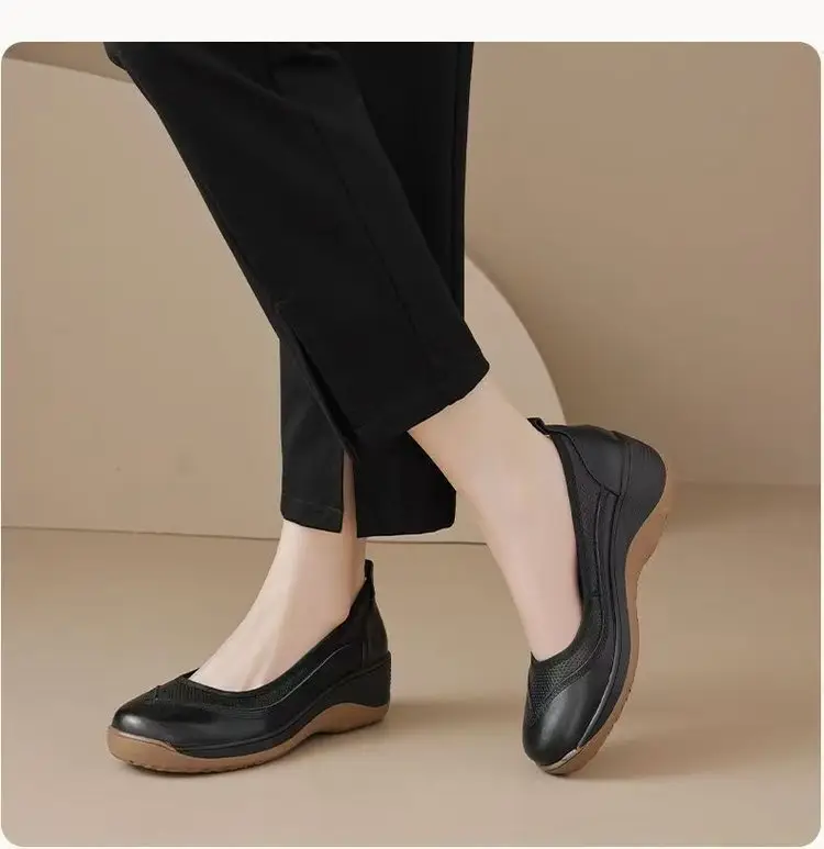 Explosions Soft Sole Comfortable Mother Rocking Women's Shoes 2025 Spring and Summer New Breathable Casual Shallow Mouth Single Shoes Lazy Shoes — feature 13