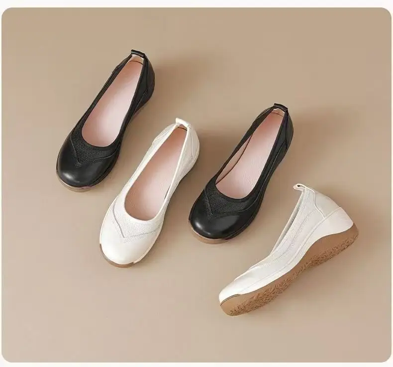 Explosions Soft Sole Comfortable Mother Rocking Women's Shoes 2025 Spring and Summer New Breathable Casual Shallow Mouth Single Shoes Lazy Shoes — feature 15