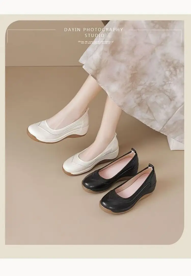 Explosions Soft Sole Comfortable Mother Rocking Women's Shoes 2025 Spring and Summer New Breathable Casual Shallow Mouth Single Shoes Lazy Shoes — feature 16