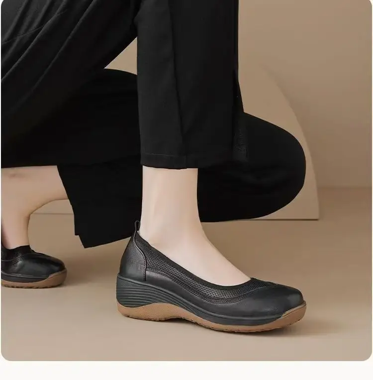 Explosions Soft Sole Comfortable Mother Rocking Women's Shoes 2025 Spring and Summer New Breathable Casual Shallow Mouth Single Shoes Lazy Shoes — feature 18
