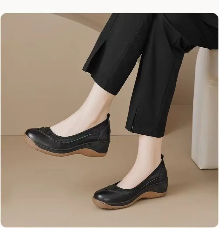 Explosions Soft Sole Comfortable Mother Rocking Women's Shoes 2025 Spring and Summer New Breathable Casual Shallow Mouth Single Shoes Lazy Shoes — feature 19