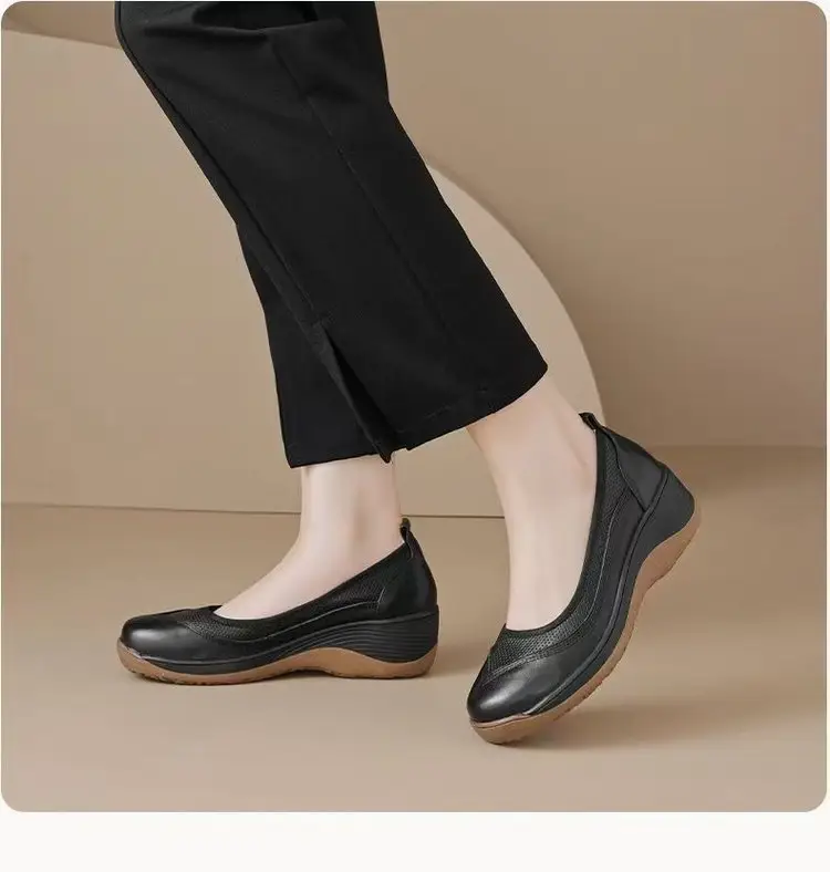 Explosions Soft Sole Comfortable Mother Rocking Women's Shoes 2025 Spring and Summer New Breathable Casual Shallow Mouth Single Shoes Lazy Shoes — feature 8
