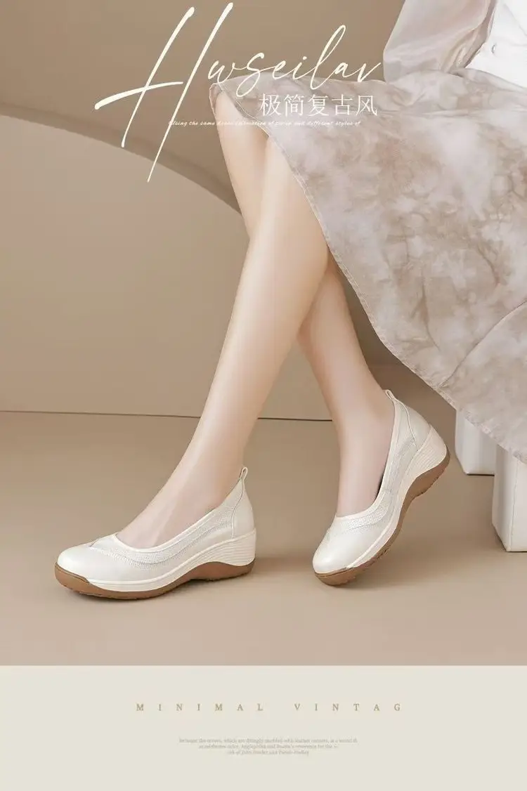 Explosions Soft Sole Comfortable Mother Rocking Women's Shoes 2025 Spring and Summer New Breathable Casual Shallow Mouth Single Shoes Lazy Shoes — feature 9