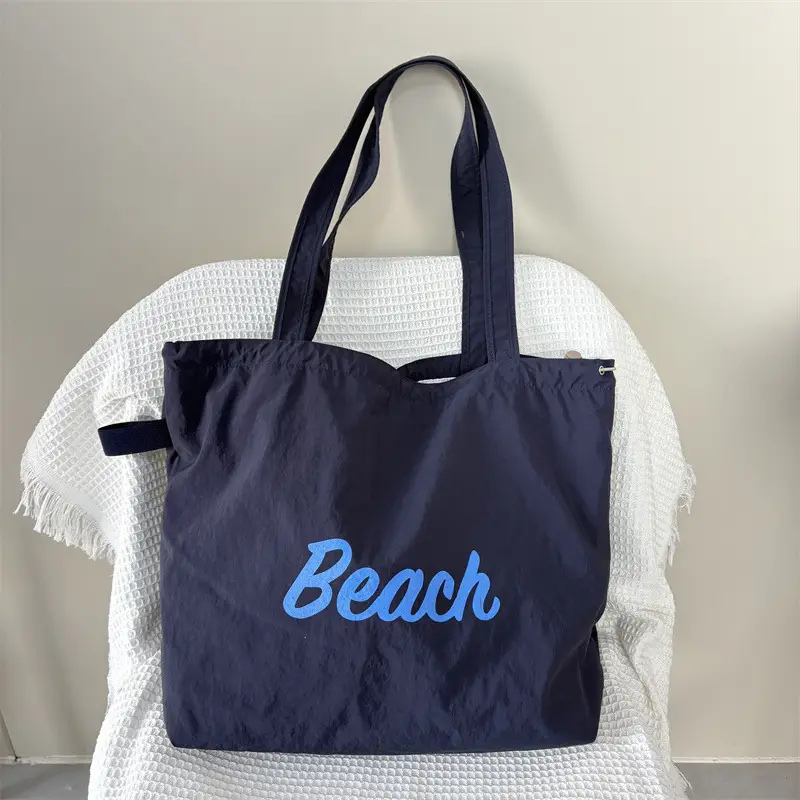 Pink Beach Print Shoulder Bag for Women - Image 6