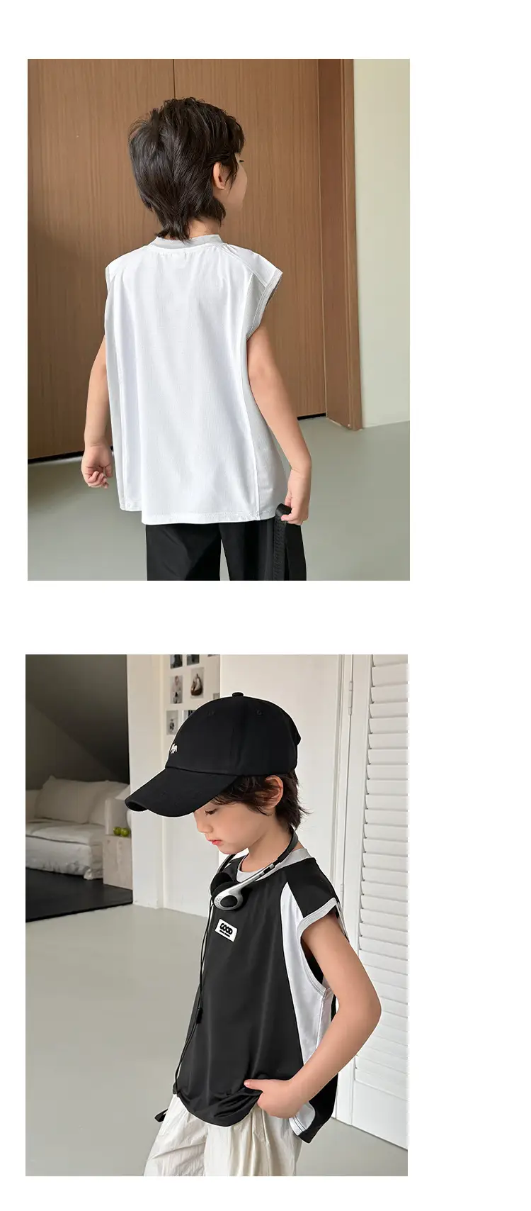 Haima's 2026 Boys Sleeveless Vest Sweatshirt Set — feature 11