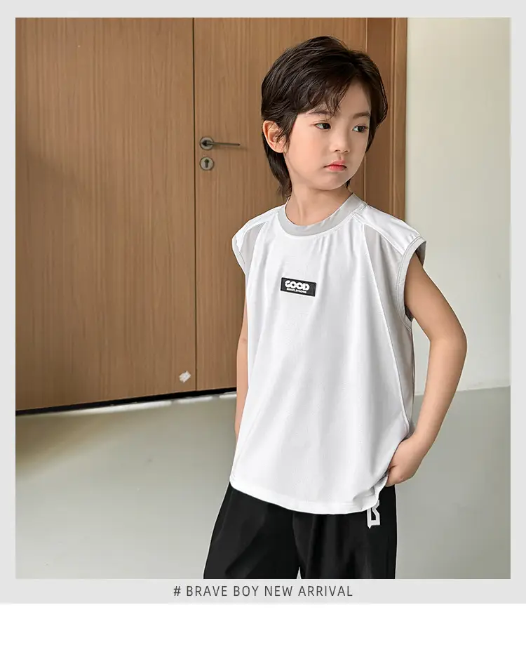 Haima's 2026 Boys Sleeveless Vest Sweatshirt Set — feature 2