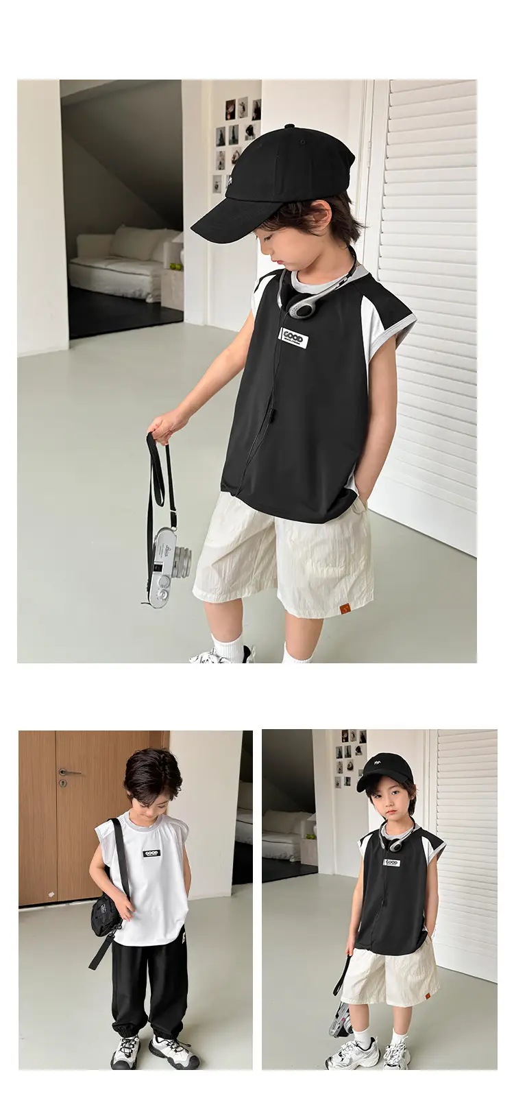 Haima's 2026 Boys Sleeveless Vest Sweatshirt Set — feature 9