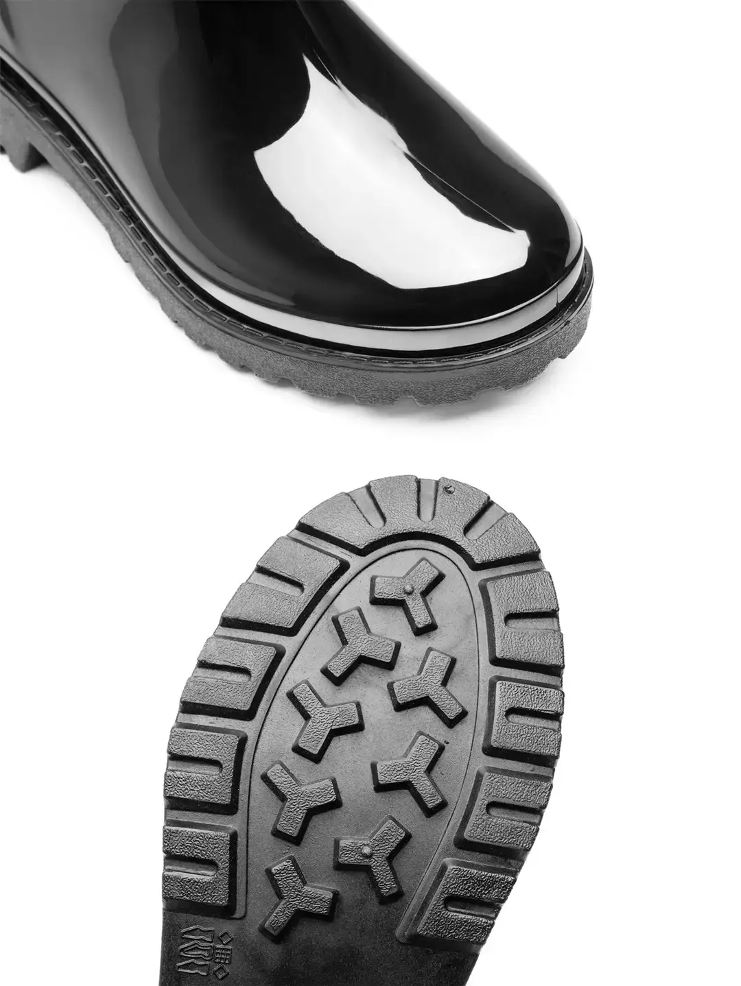 Cross-border Daifa Women's Mid-barrel Non-slip Rain Boots PVC Black Waterproof overshoes Fashion Japanese and Korean Fashion Water Boots Women's Shoes — feature 9
