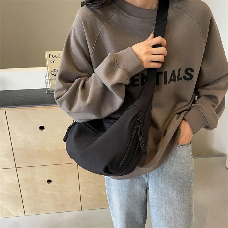 Japanese Style Crossbody Bag Large Capacity Solid Color - Image 15
