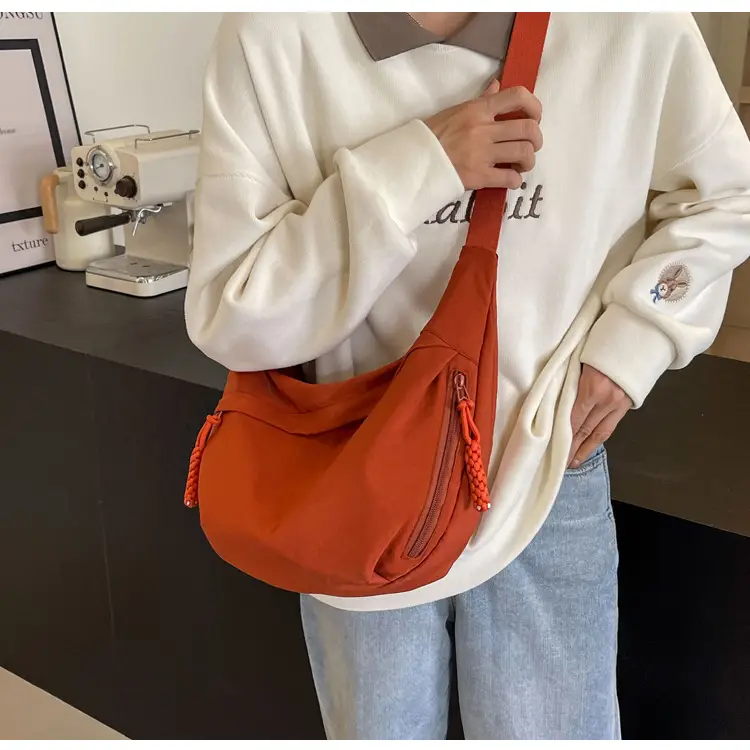 Japanese Style Crossbody Bag Large Capacity Solid Color — feature 29
