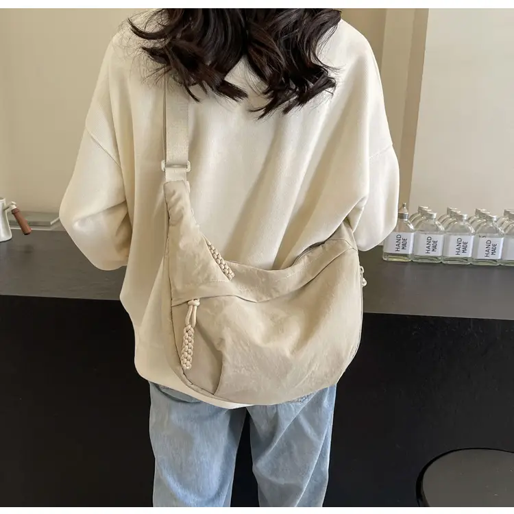 Japanese Style Crossbody Bag Large Capacity Solid Color — feature 36