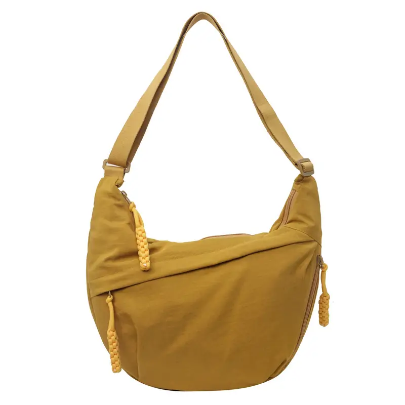 Japanese Style Crossbody Bag Large Capacity Solid Color - Image 3