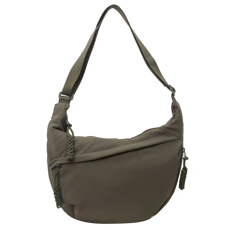 Japanese Style Crossbody Bag Large Capacity Solid Color - Image 4