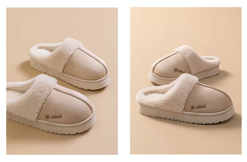 2025 Cross-Border Popular Plush Cotton Slippers for Women, Autumn and Winter Pvc Sole, Warm, Lightweight, Plush Indoor Non-Slip — feature 18