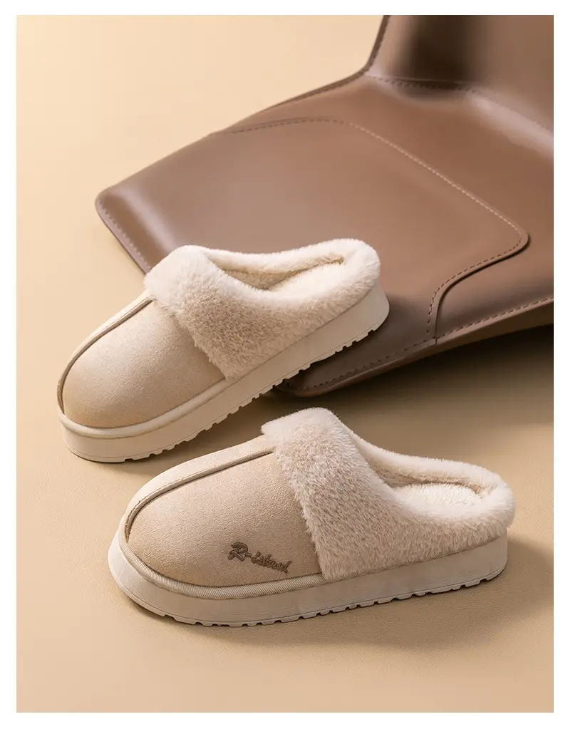 2025 Cross-Border Popular Plush Cotton Slippers for Women, Autumn and Winter Pvc Sole, Warm, Lightweight, Plush Indoor Non-Slip — feature 22