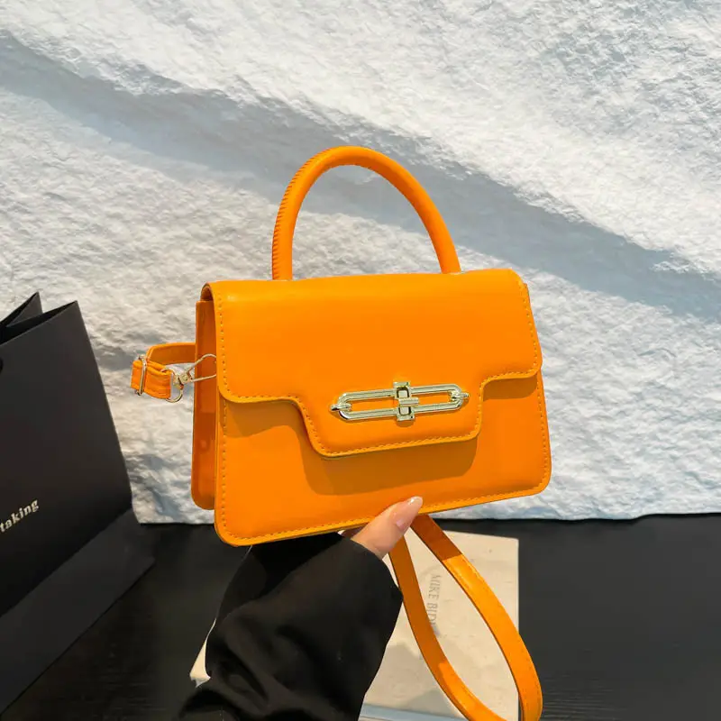 Women's Retro Lock Buckle Shoulder Bag Large Capacity Multi Color - Image 10