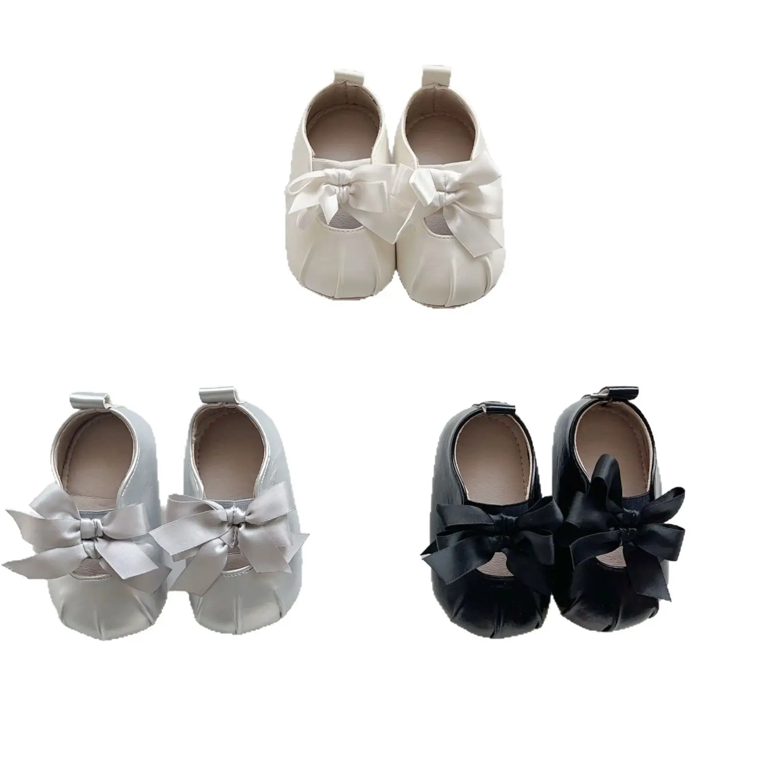 Black Bow Toddler Shoes Korean Style Soft Sole