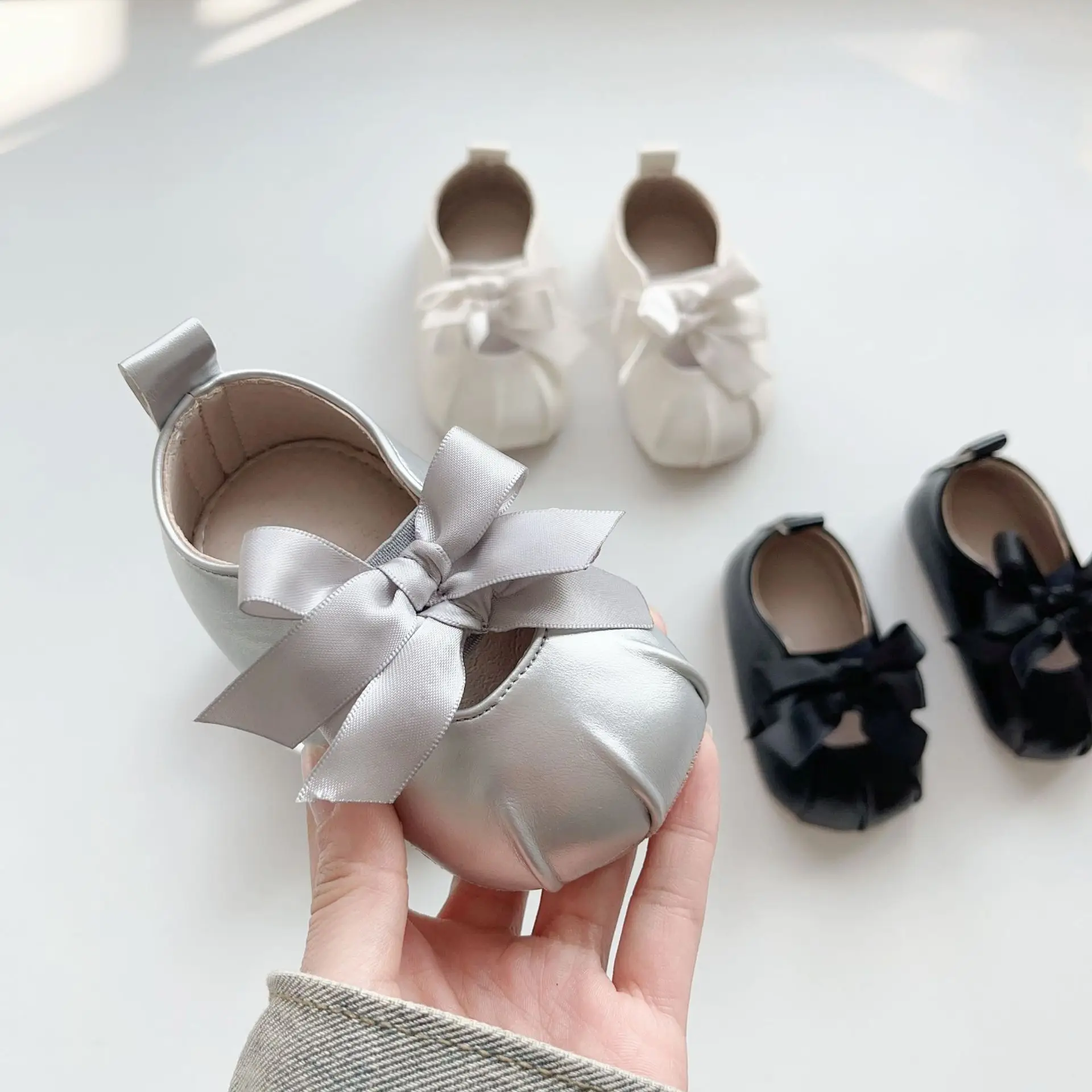 Black Bow Toddler Shoes Korean Style Soft Sole — feature 12