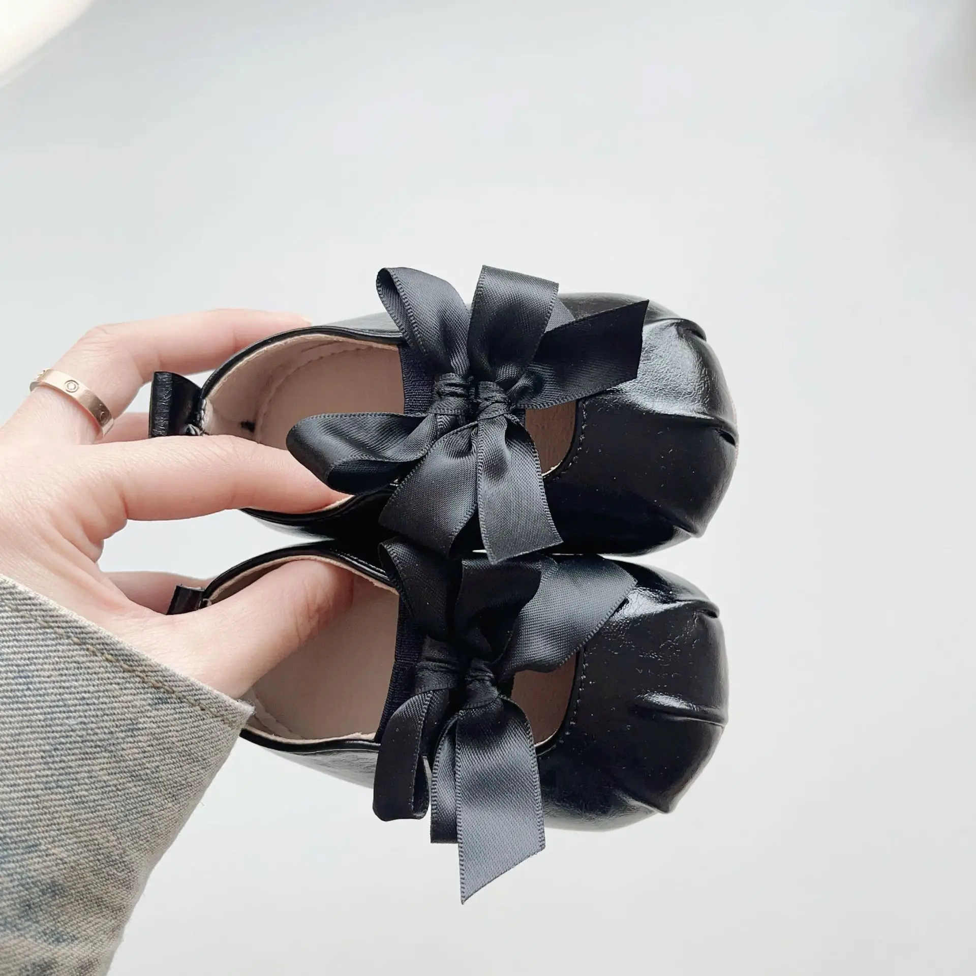 Black Bow Toddler Shoes Korean Style Soft Sole — feature 15