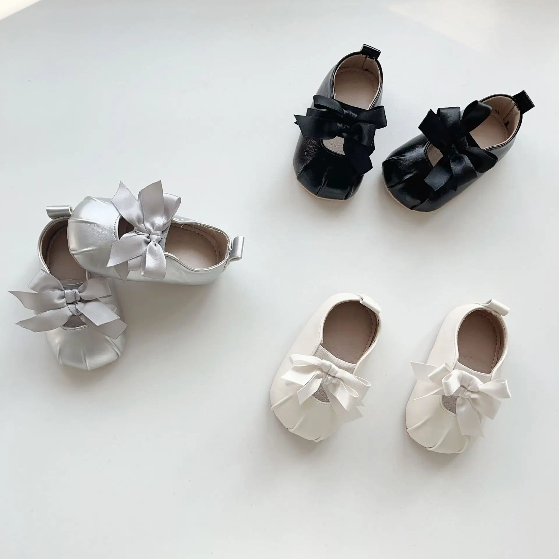 Black Bow Toddler Shoes Korean Style Soft Sole — feature 3