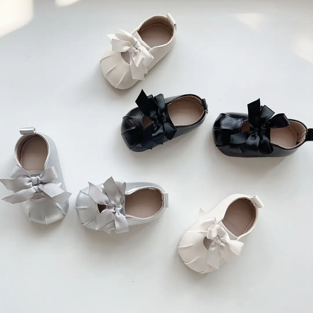 Ins Spring and Autumn New 0-2 Year Old Baby Shoes Korean Style Girl's Soft-soled Princess Shoes Bow Soft-soled Soft-face Toddler Shoes — feature 32