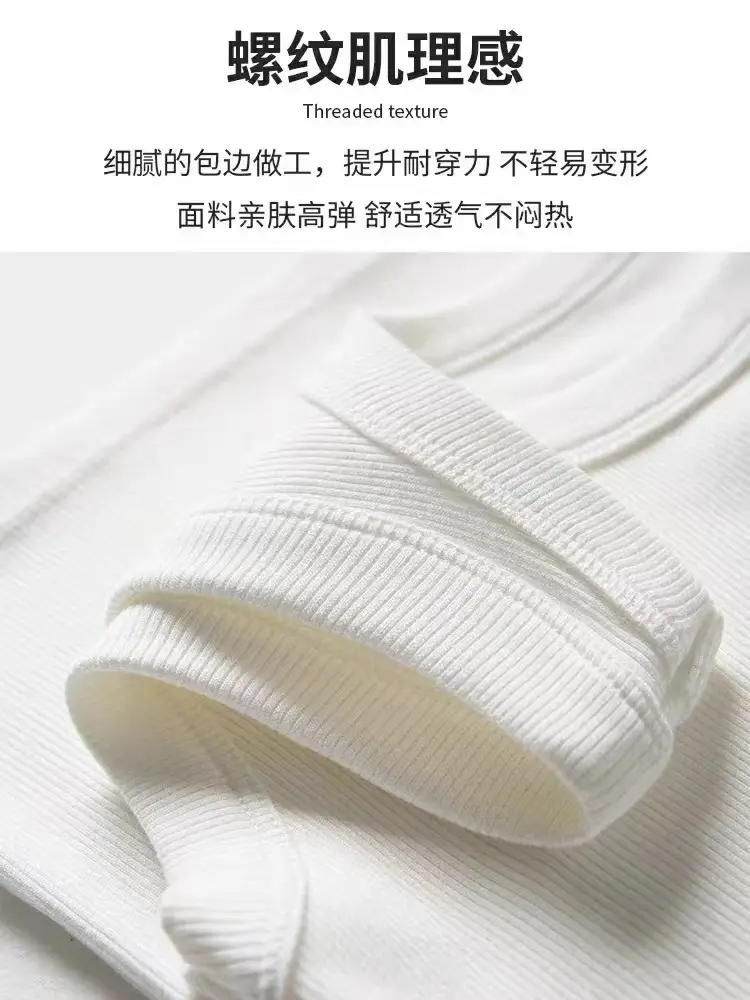 Pure Cotton Ribbed Women's Tank Top Wholesale, Suitable for Layering or Outerwear, Camisole Base Shirt, Women's Underwear, Summer Breathable Integrated Design — feature 15