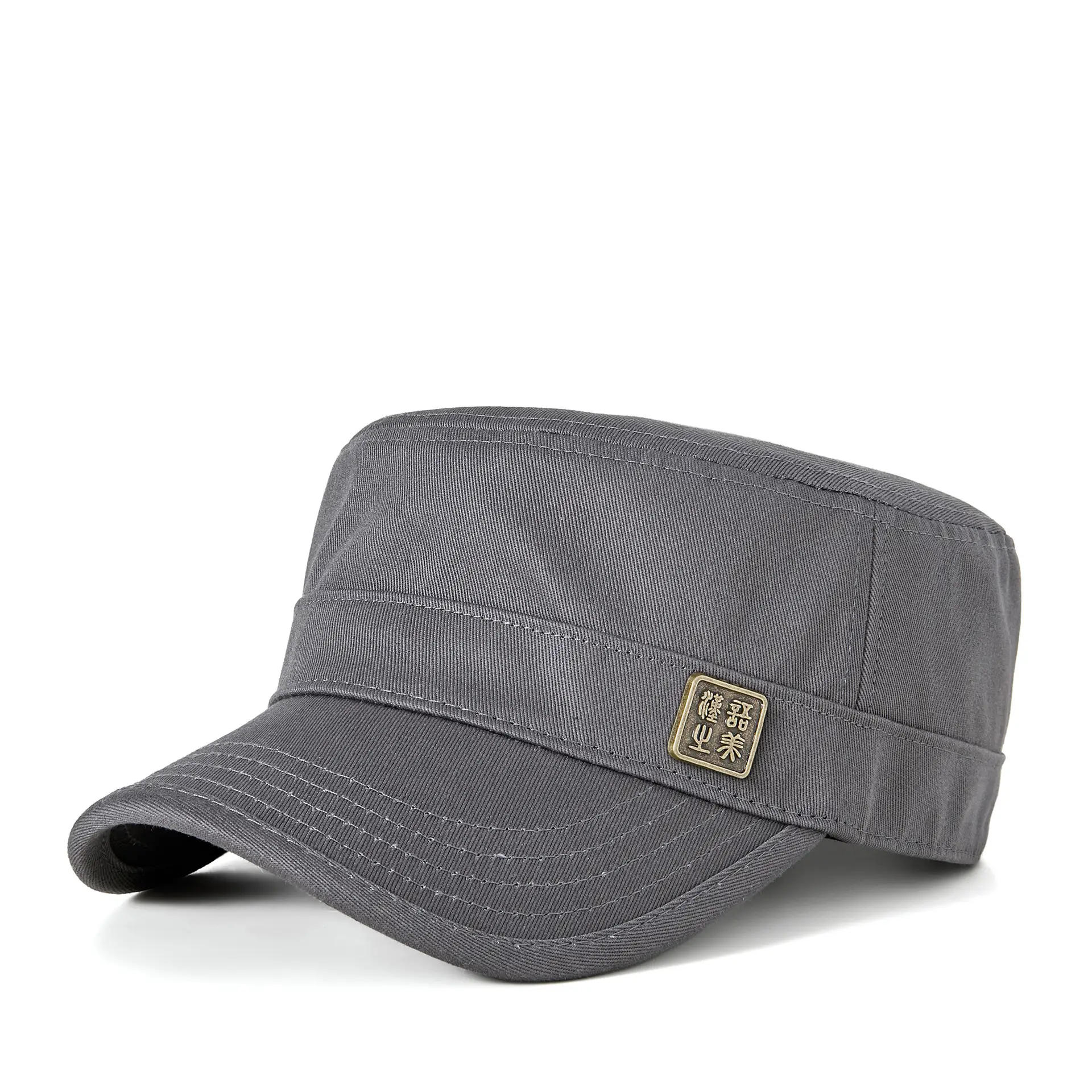 Men's Olive Green Flat Cap Sunshade Hat - Image 3
