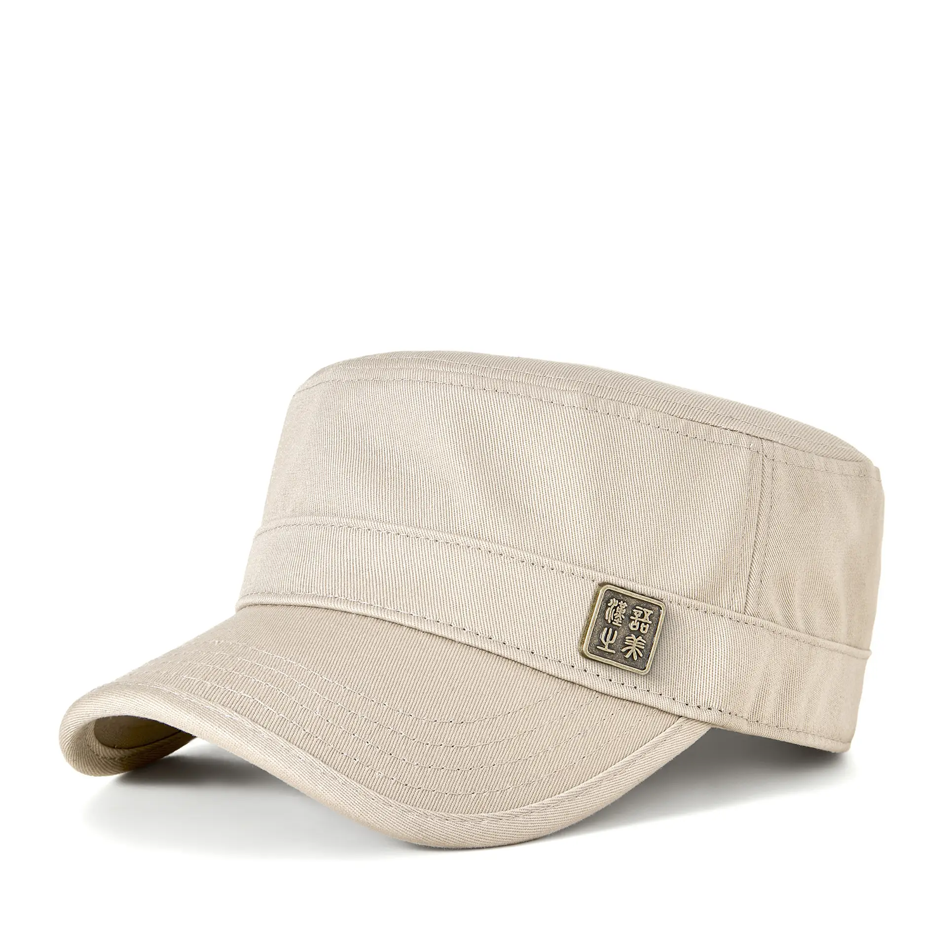 Men's Olive Green Flat Cap Sunshade Hat - Image 4