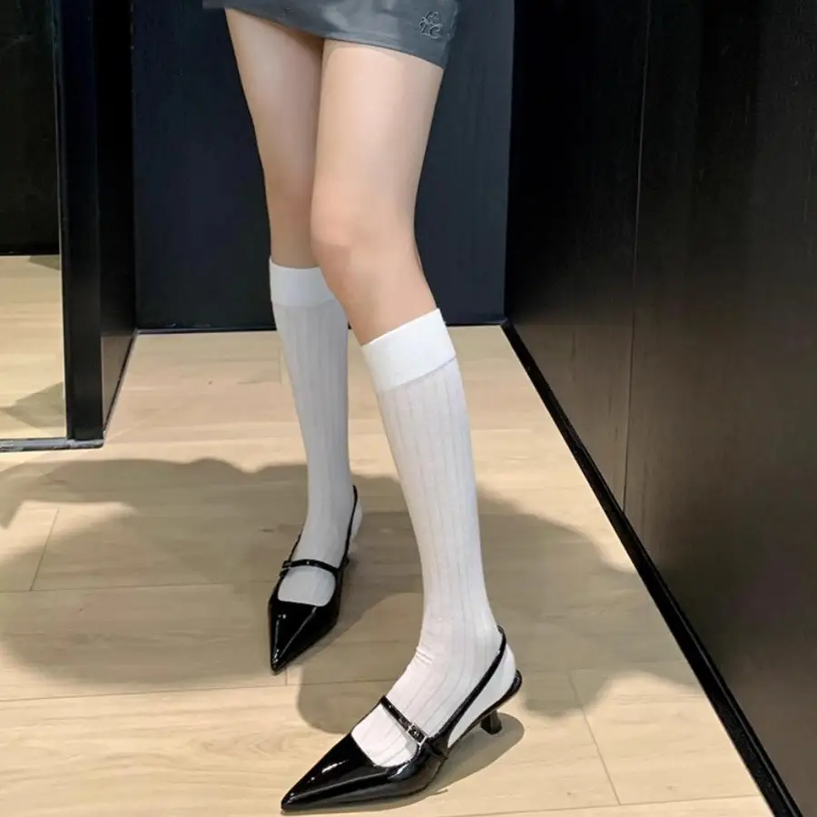 Beautiful Elegant Korean Star Style Thin Heel Baotou Sandals Women's Spring Summer and Autumn Pointed High Heel Empty Shoes for Women — feature 6