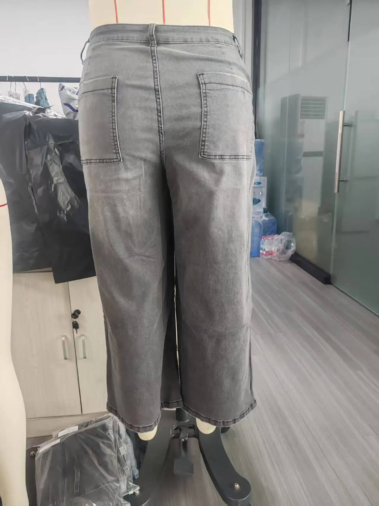 Dark Blue Wide Leg Culottes Jeans for Women New Spring — feature 18