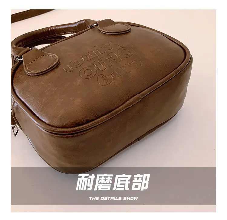 Brown Shell Handbag with Keychain for Women — feature 7