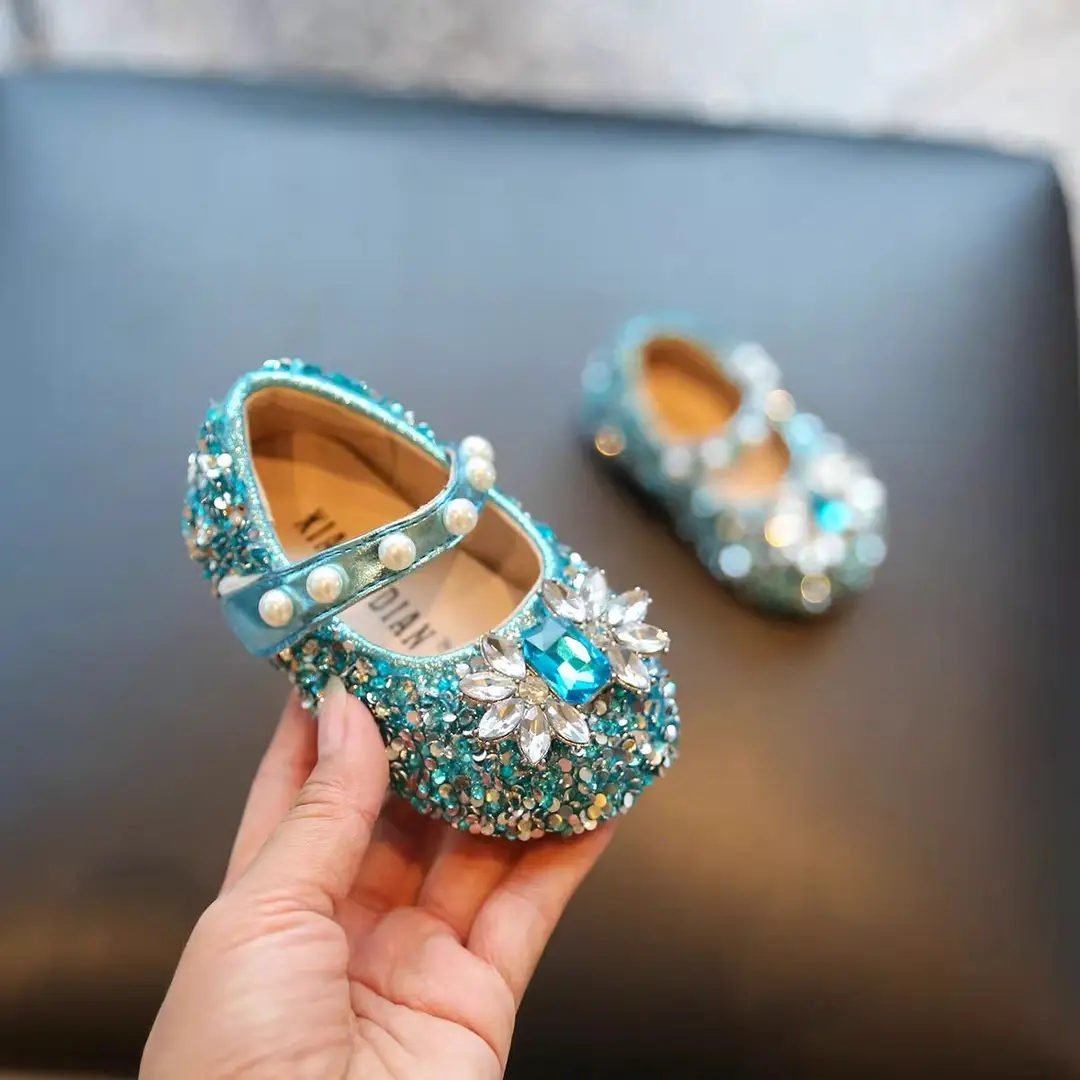 Baby Toddler Shoes Soft Sole Non-slip Single Shoes Spring and Autumn Baby Princess Shoes Bright Diamond Western Girl Shoes 3 Years Old - Image 4