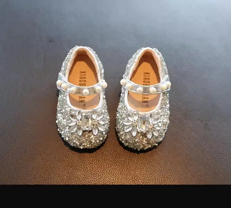 Baby Toddler Shoes Soft Sole Non-slip Single Shoes Spring and Autumn Baby Princess Shoes Bright Diamond Western Girl Shoes 3 Years Old — feature 3