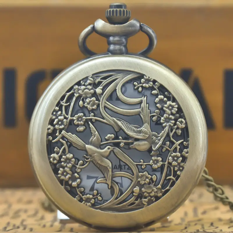 Vintage Phoenix Bronze Pocket Watch Hanging Watch — feature 3