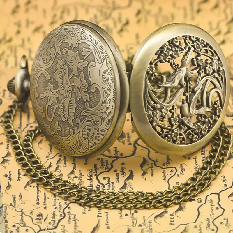 Vintage Phoenix Bronze Pocket Watch Hanging Watch — feature 6
