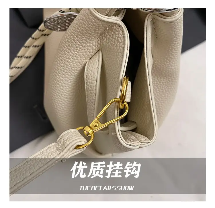 Women's Cream Pleated Crossbody Tote Bag 2025 — feature 11